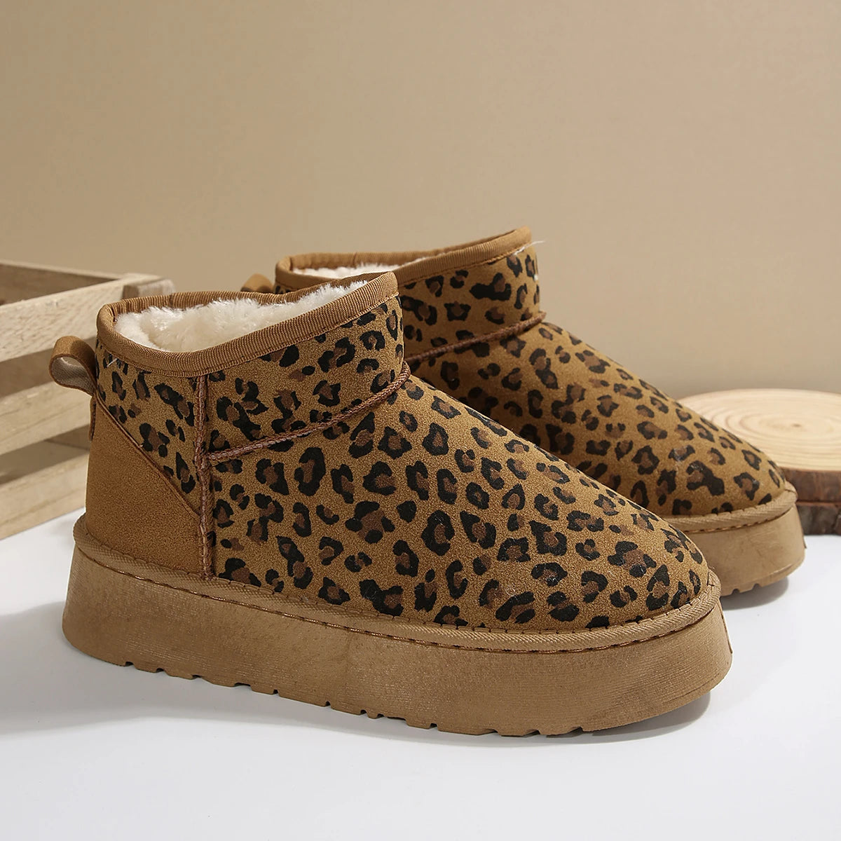 Chaussons hiver Leopard Glow