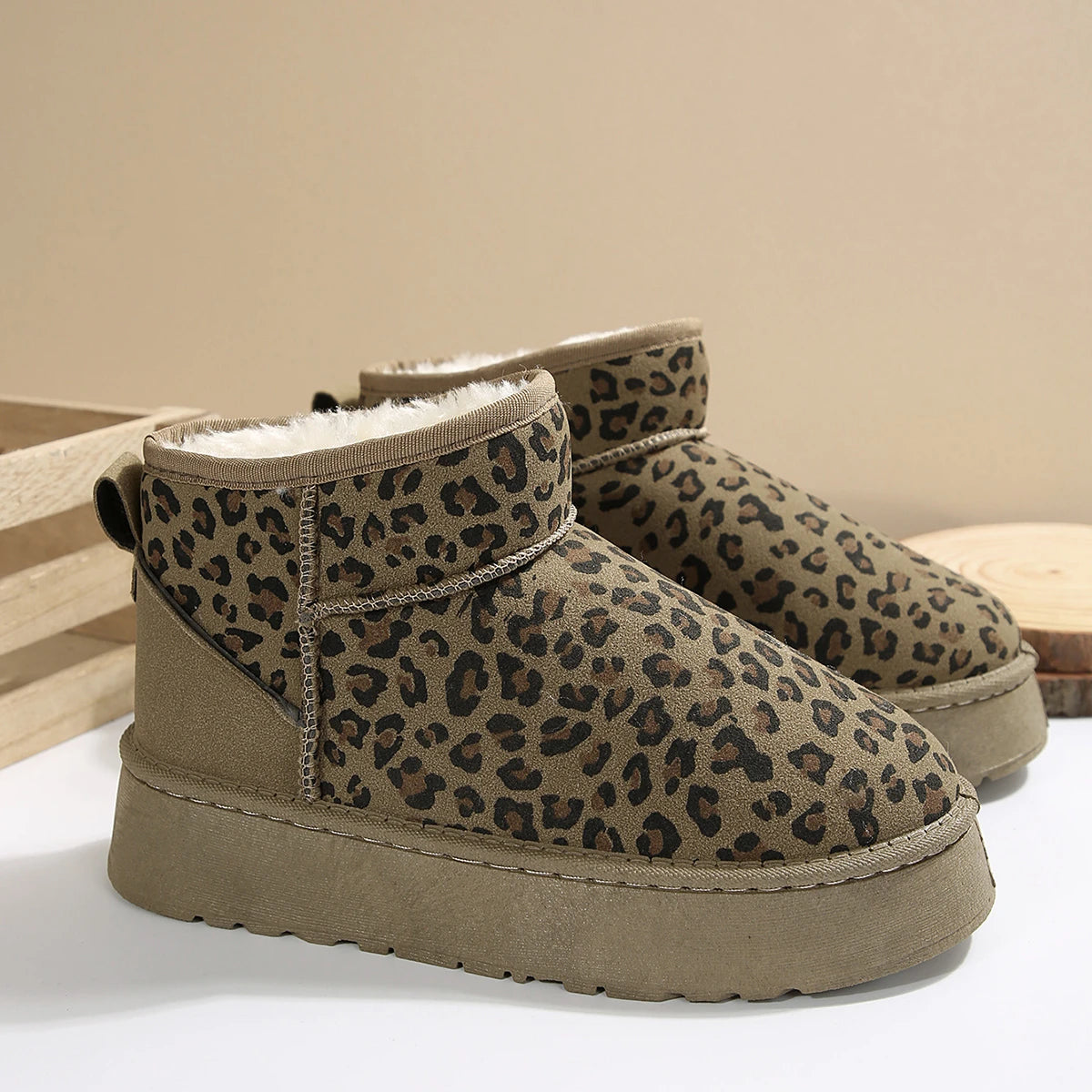 Chaussons hiver Leopard Glow